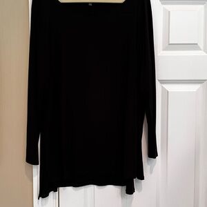 Eileen Fisher Classic Black Long Sleeve Top